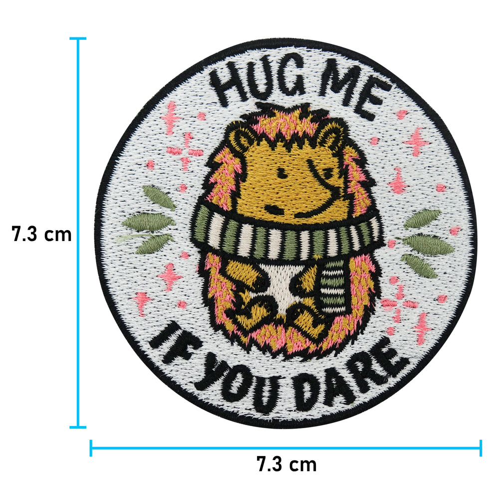 Igel Patch mit der Maße: 7,3 x 7,3 cm