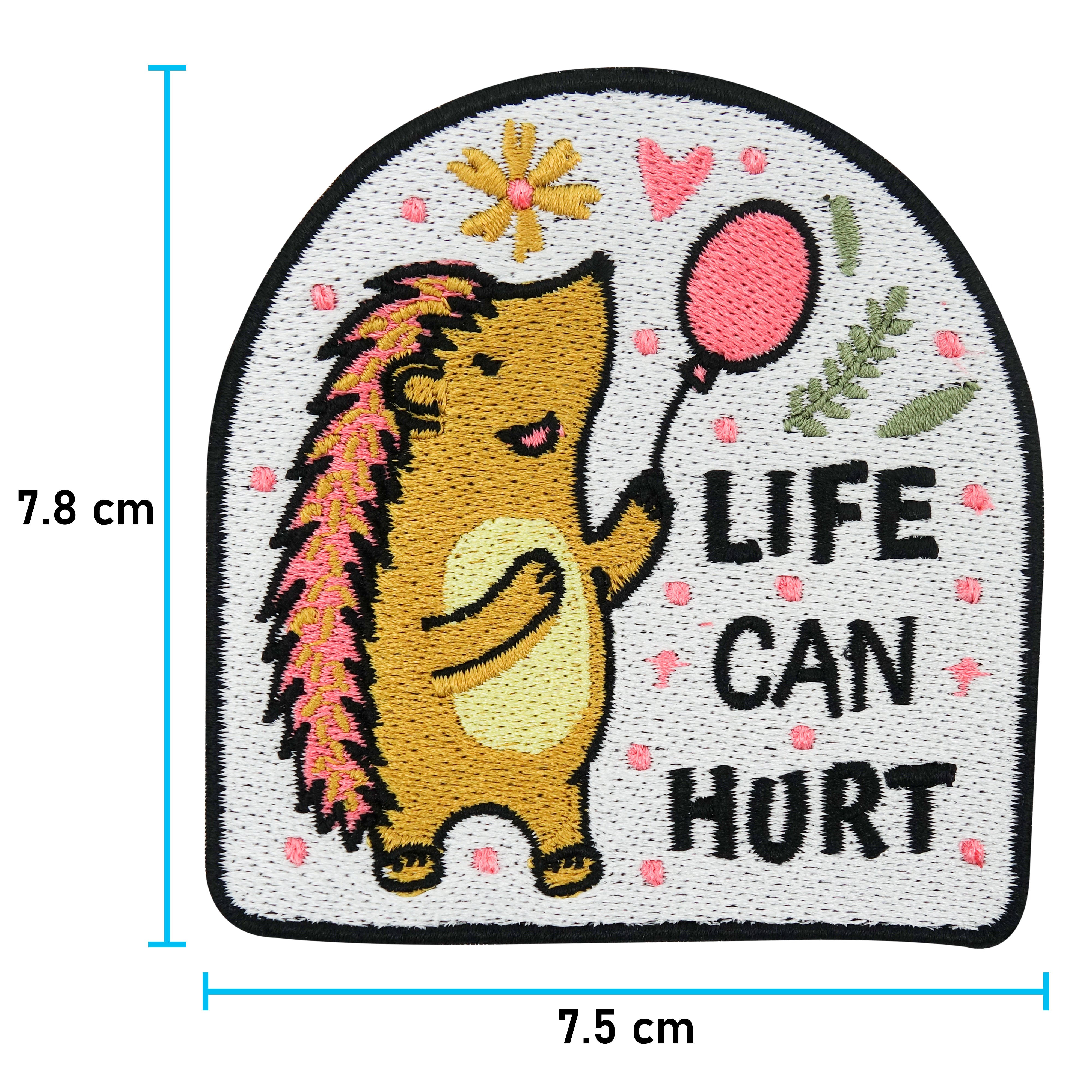 Igel Patch mit der Maße: 7,8 x 7,5 cm