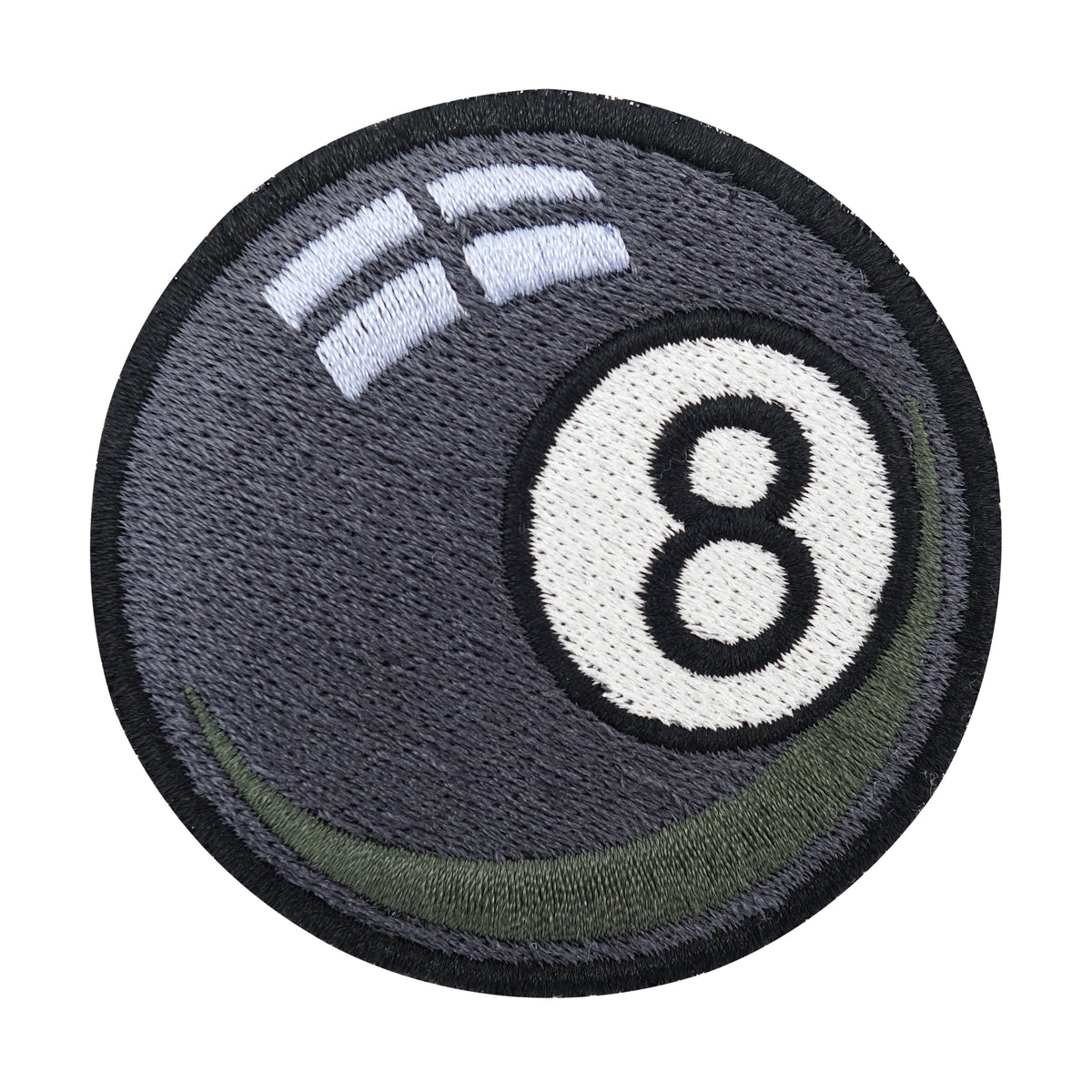 Schwarze 8 Billiard Kugel Klett Patch  | Outdoor Klett Patches, Retro Aufnäher, Kleine Klettpatches, Vintage Badge, Klettpatch Rund 6cm,Finally Home