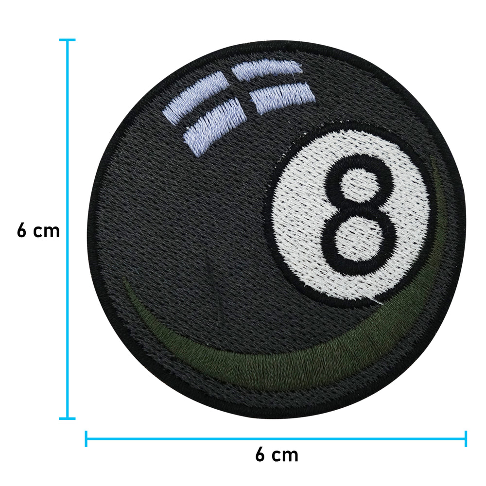 Billardkugel Patch mit der Maße: 6 x 6 cm