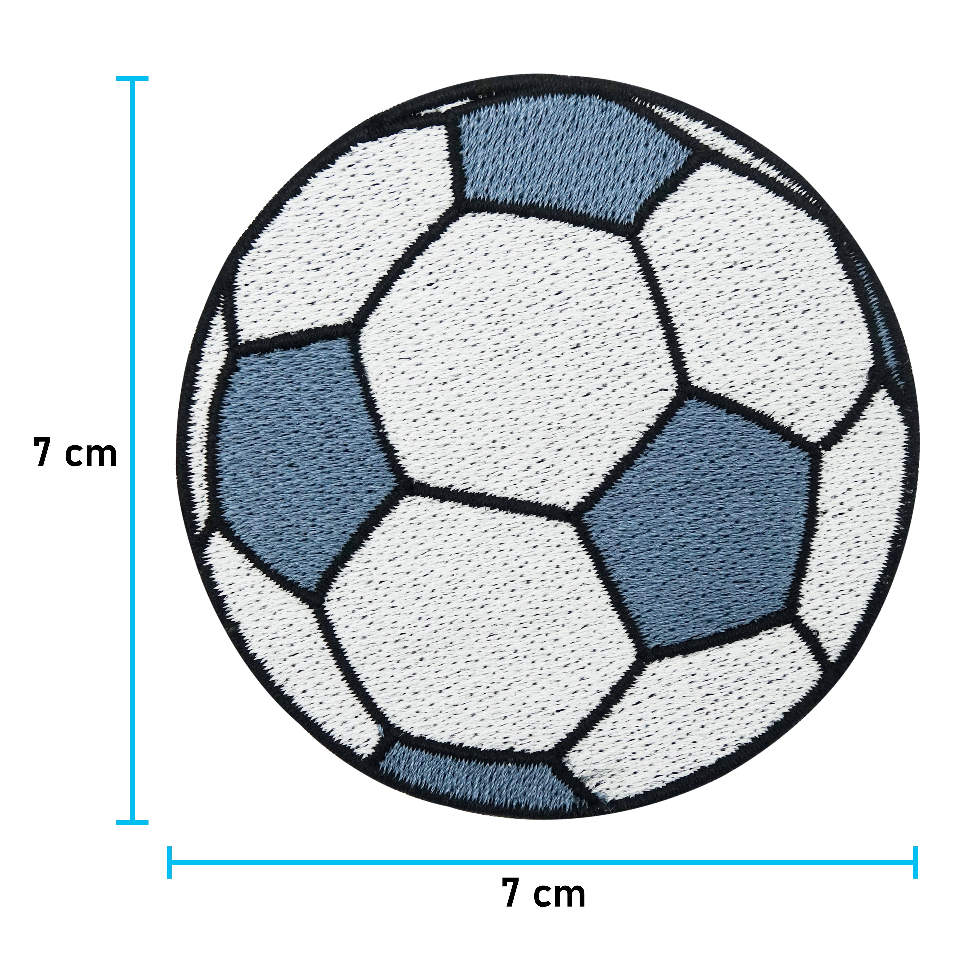 Fußball Patch mit der Maße: 7 x 7 cm