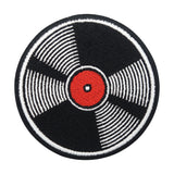 Schallplatte Klett Patch  | Musik Klett Patches, Retro Aufnäher, Vinyl Klettpatches, Outdoor Klettpatch Rund 8cm, Rock Badge