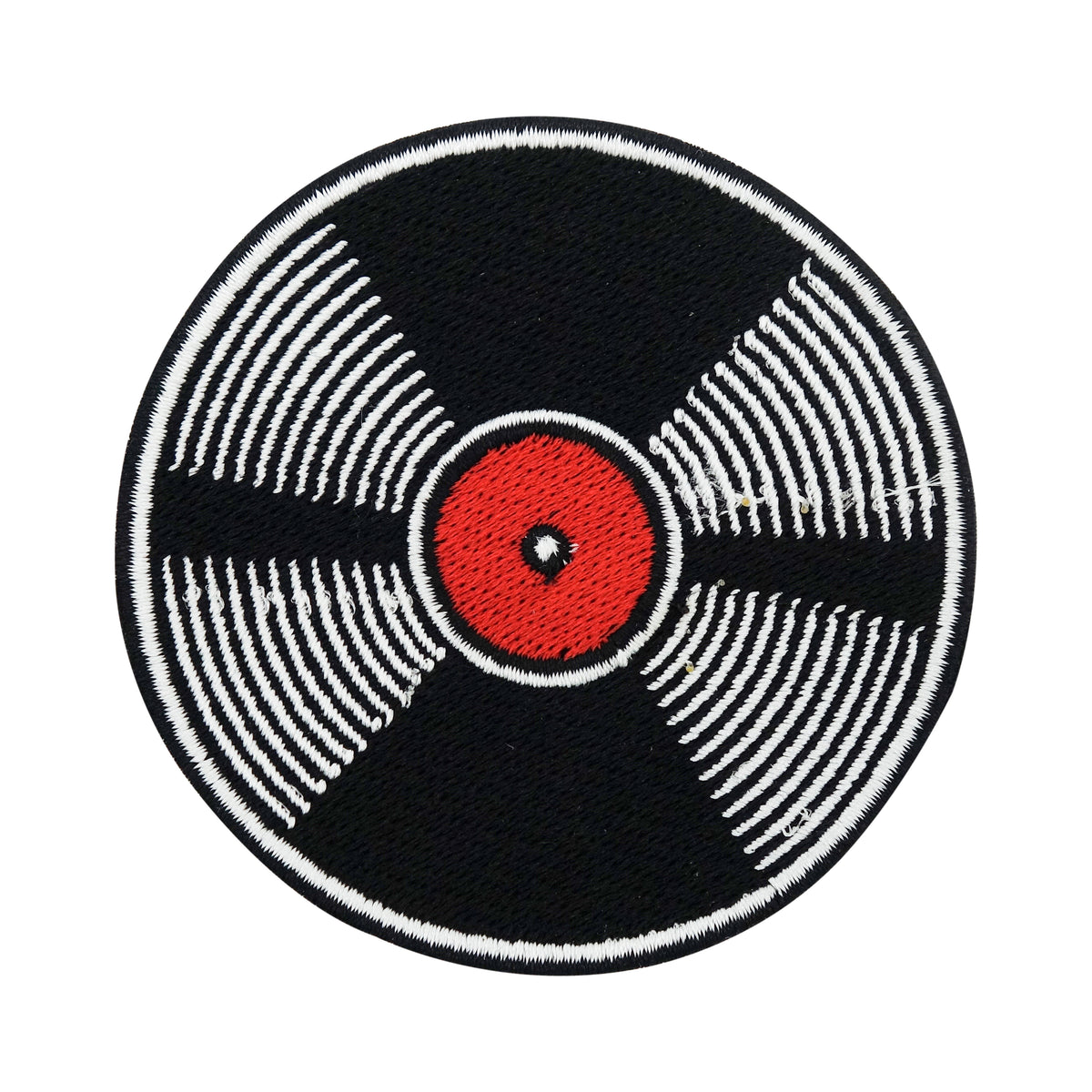 Schwarzer Vinyl Schallplatten Patch