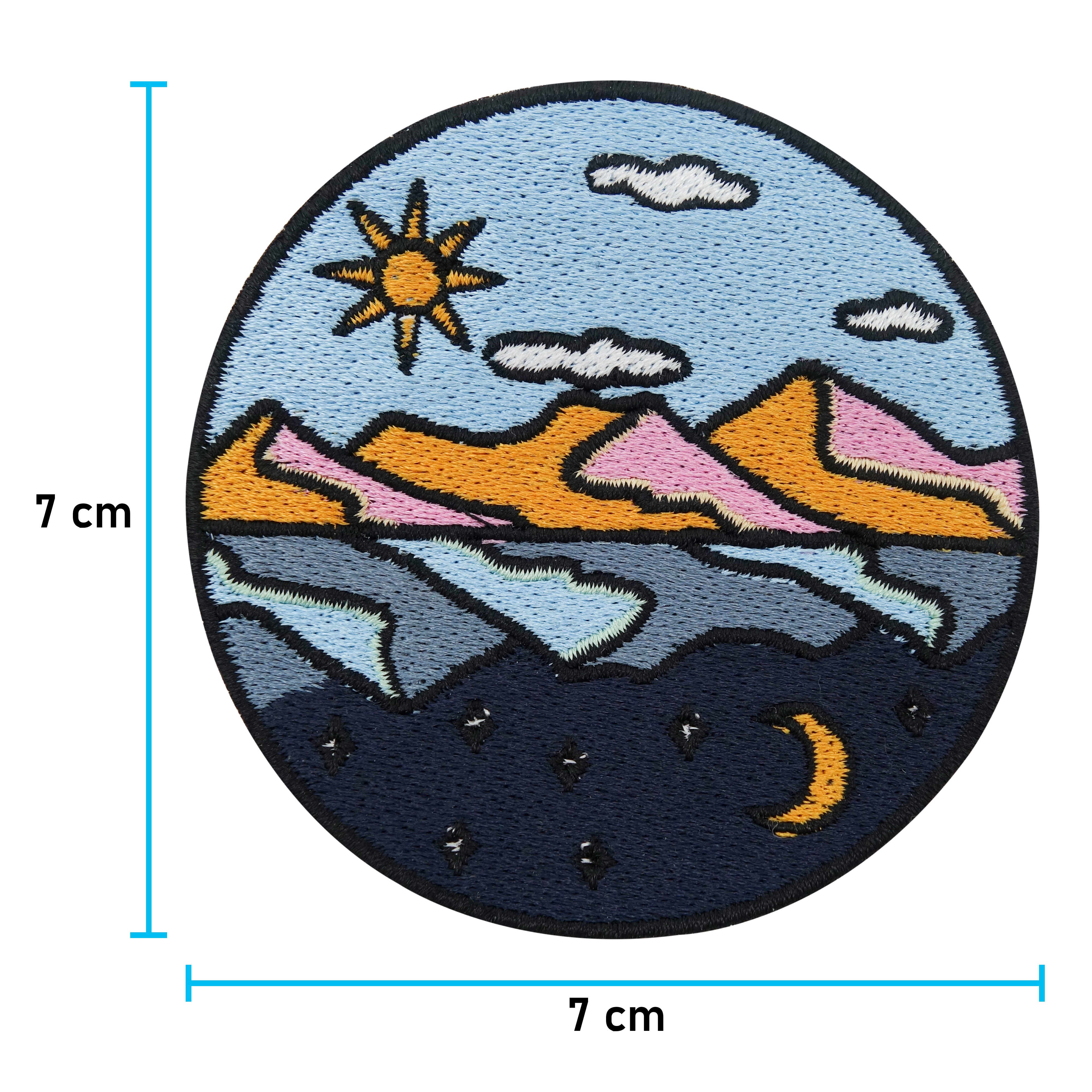 Tag & Nacht Patch mit der Maße: 7 x 7 cm