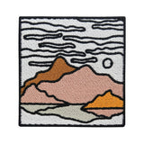 Weißer abstrakte Berglandschaft Patch