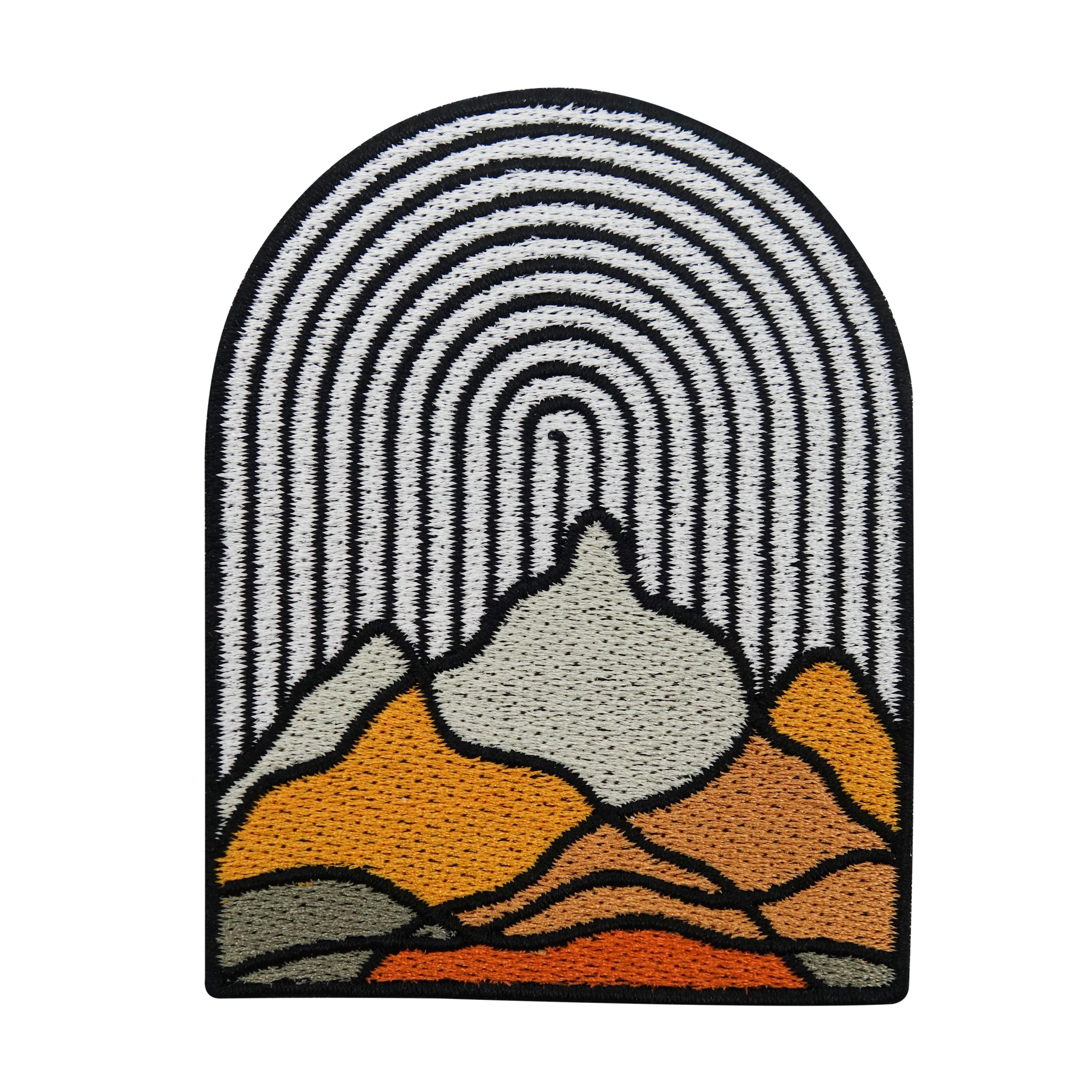 Weiß-brauner abstrakte Berge Patch