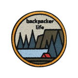 Backpacker Life | Wandern Patches, Berg Bügelbild, Wald Aufbügler, Camping Aufnäher, Baum Bügelpatch, Finally Home Patch zum Aufbügeln