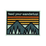 Feed your Wanderlust | Berg Patches, Natur Bügelbild, Wanderer Aufbügler, Retro Camping Aufnäher, Outdoor Bügelpatch, Finally Home Patch zum Aufbügeln