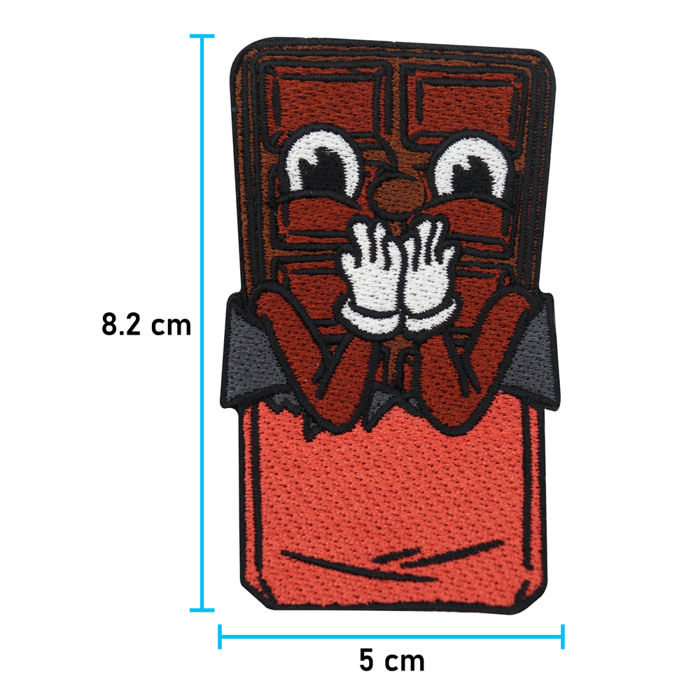 Schokolade Patch mit der Maße: 8,2 x 5 cm