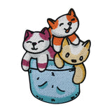 Bunte Katzen in Brusttasche Patch