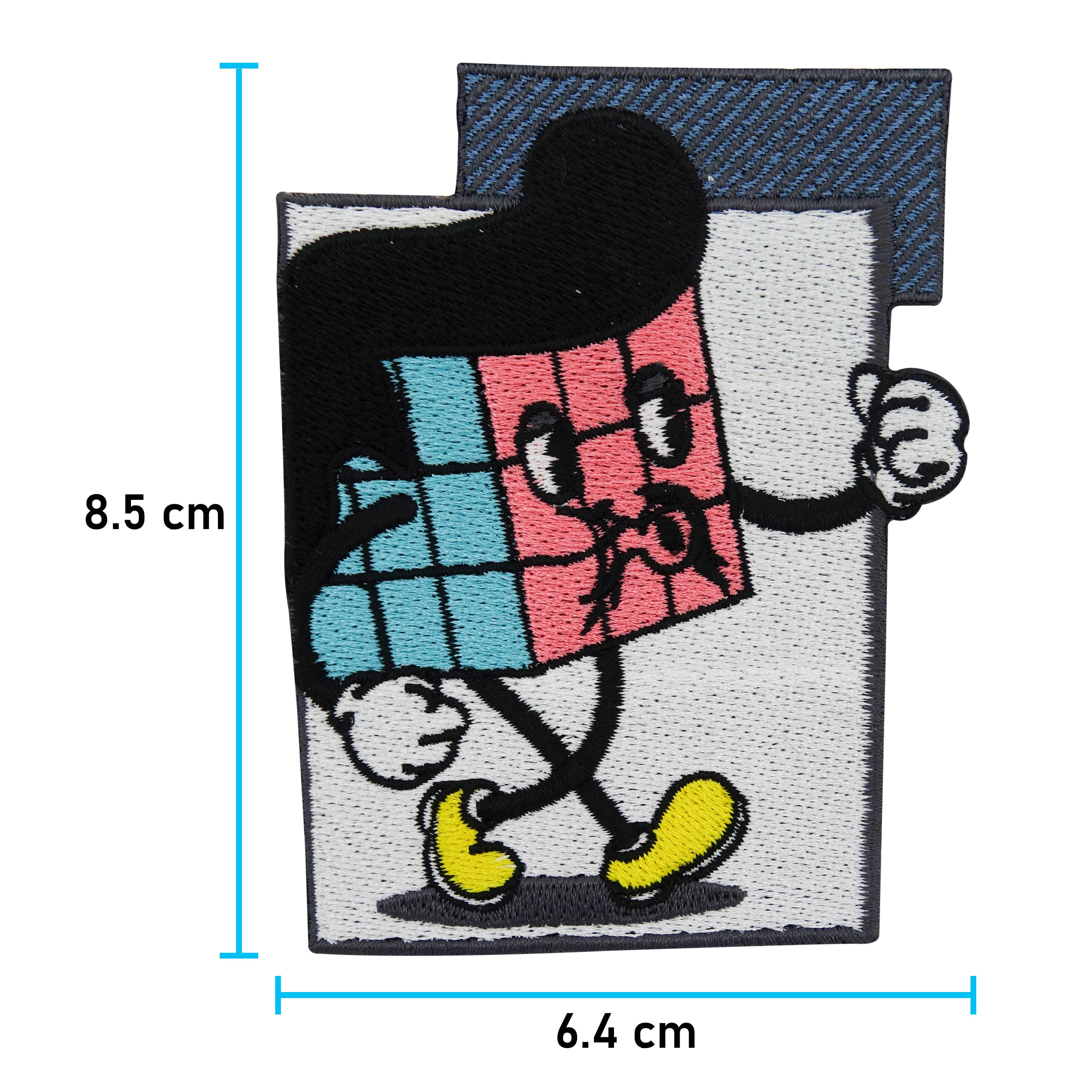 3D Würfel Patch mit der Maße: 8,5 x 6,4 cm