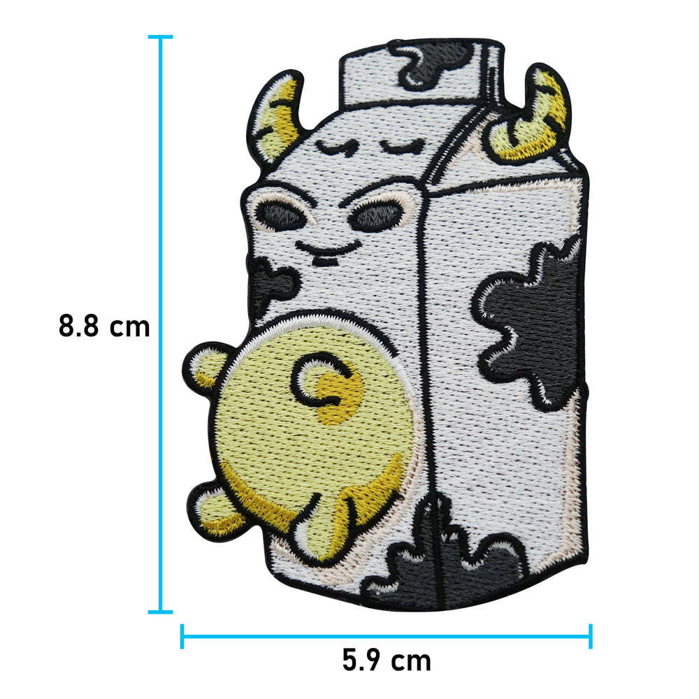 Milch Kuh Patch mit der Maße: 8,8 x 5,9 cm