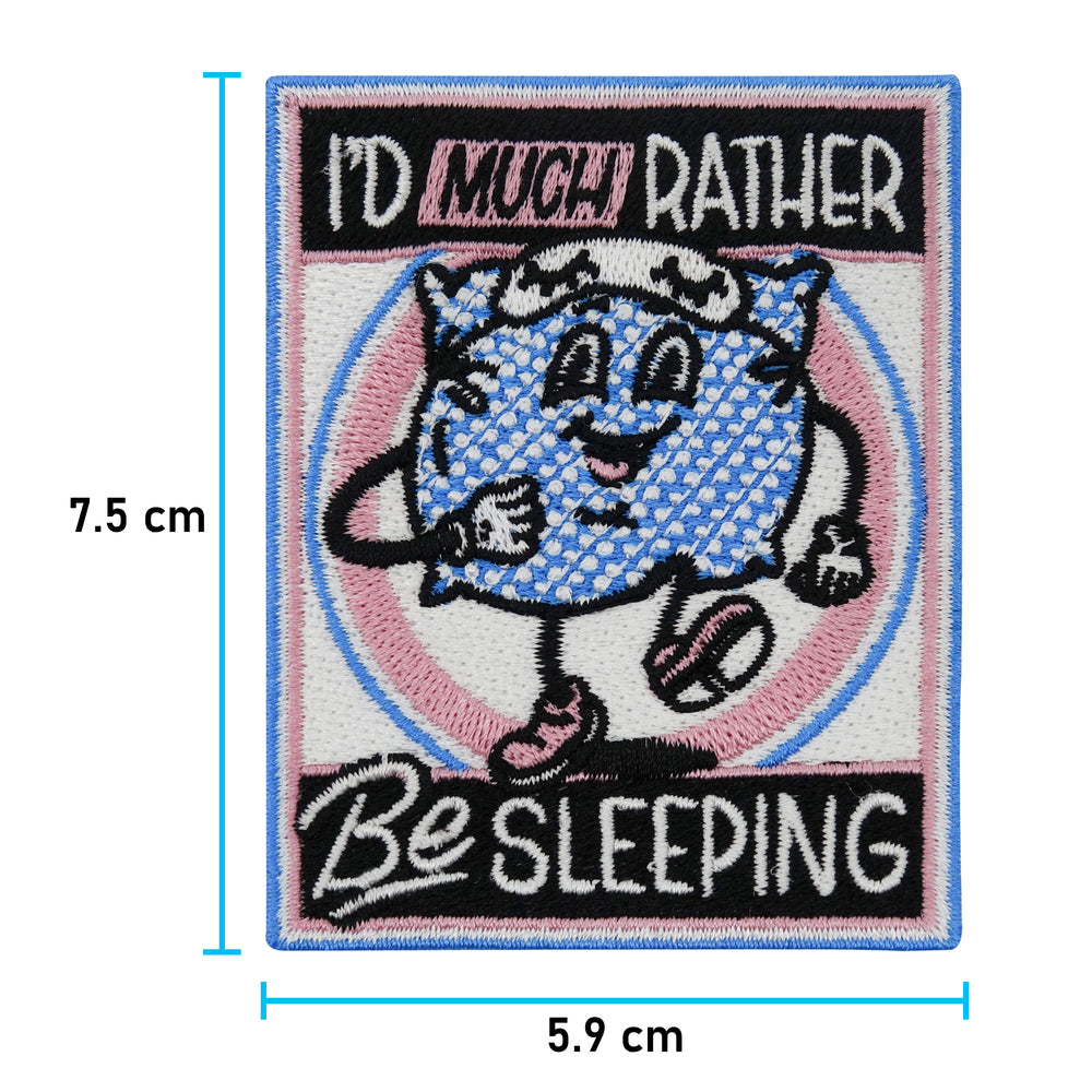 Schlafmütze Patch mit der Maße: 7,5 x 5,9 cm