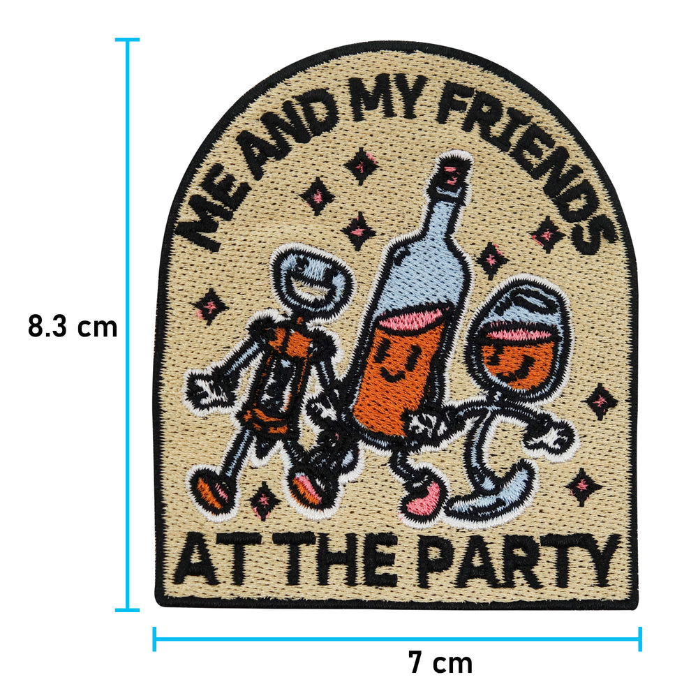 Party Patch mit der Maße: 8,3 x 7 cm