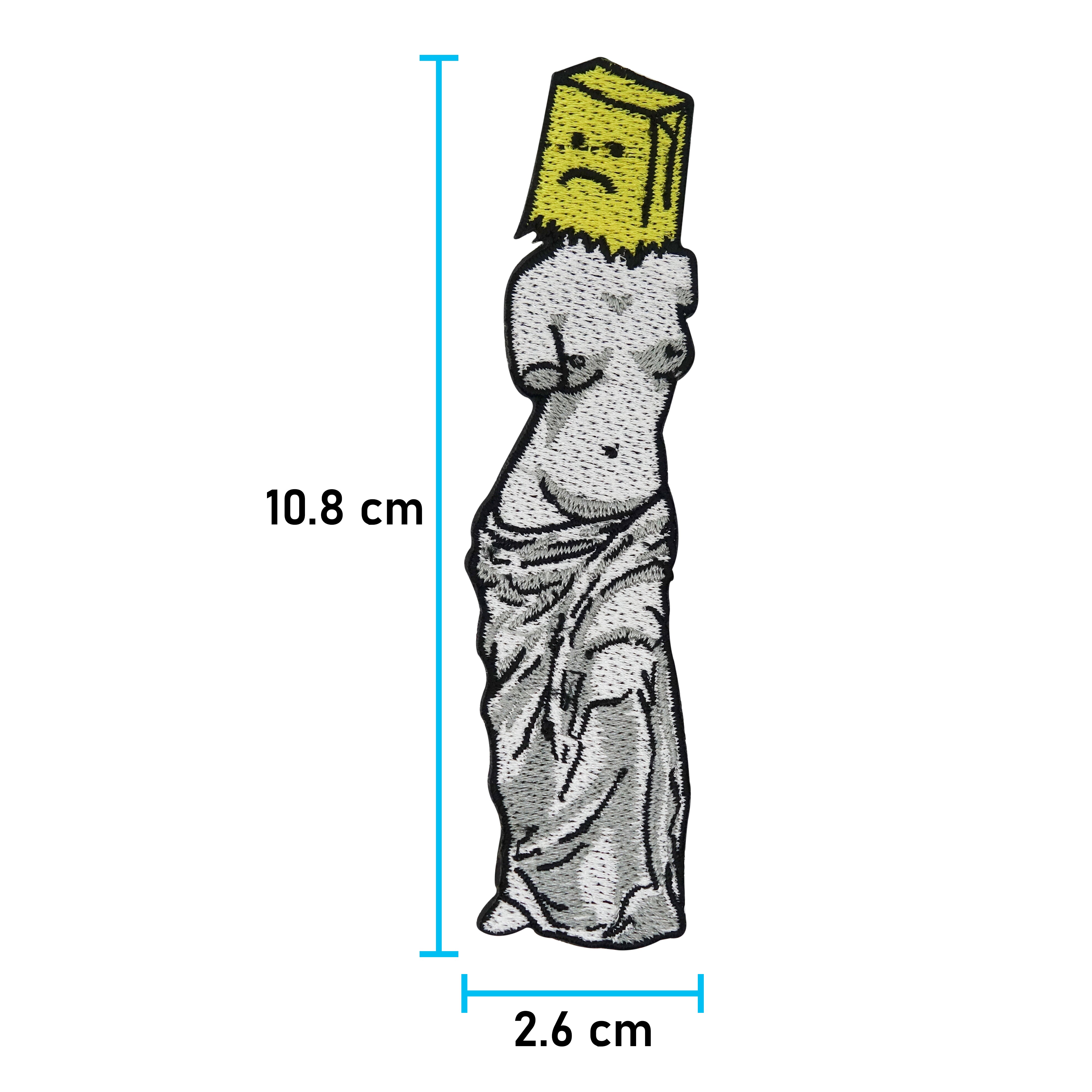 Statue Patch mit der Maße: 10,8 x 2,6 cm