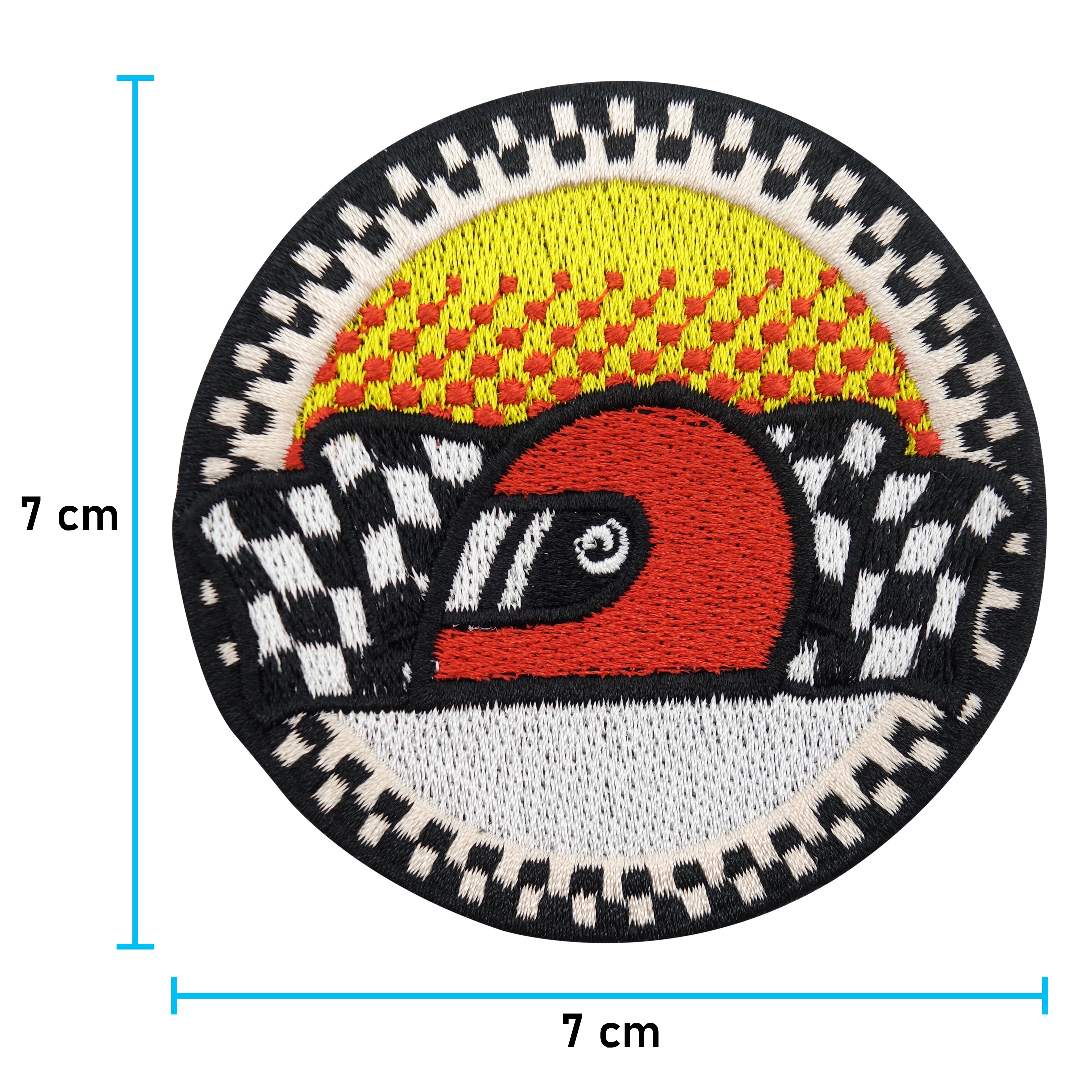 Helm Patch mit der Maße: 7 x 7 cm
