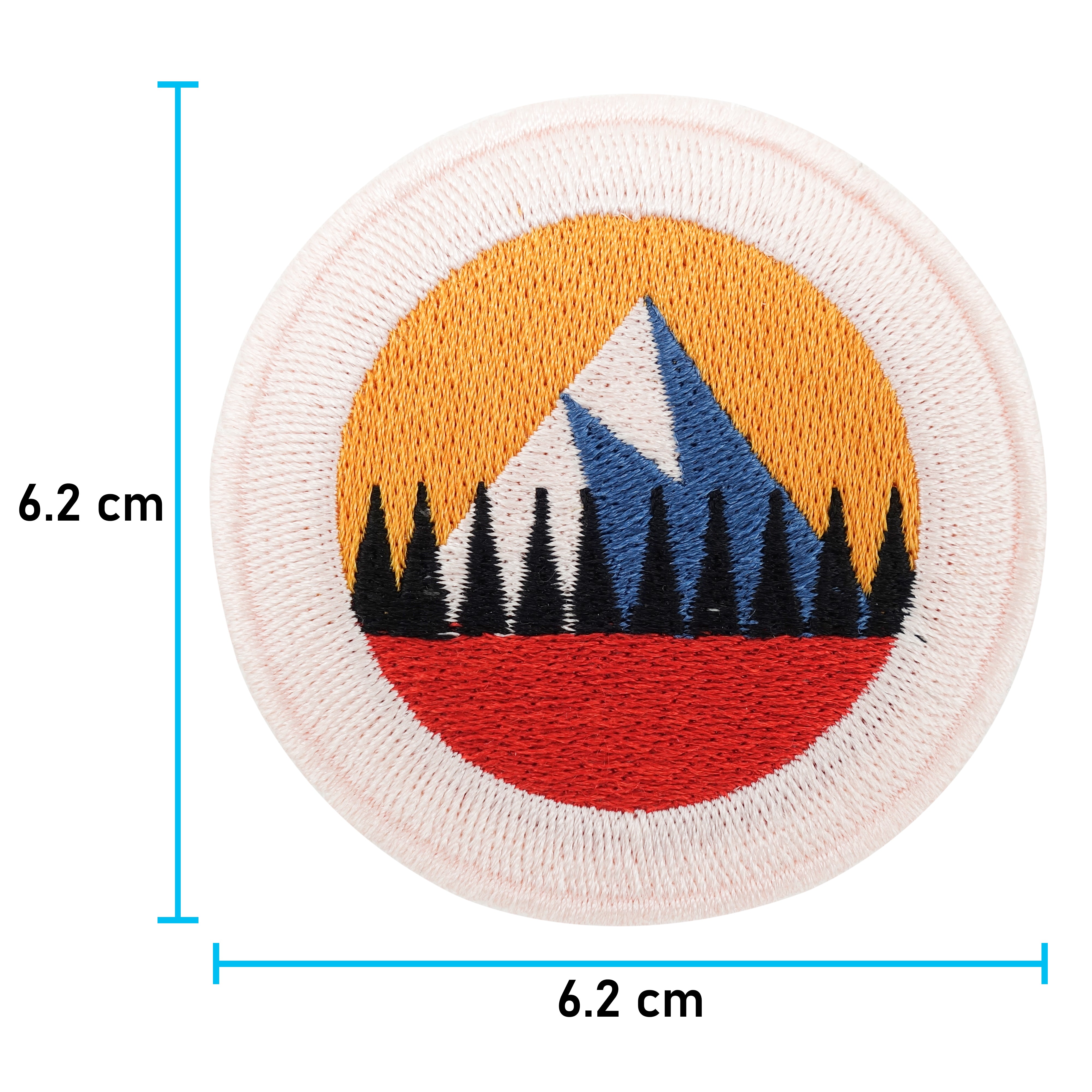Klettpatch mit der Maße: 6,2 x 6,2 cm