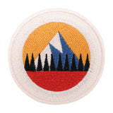 Orange-roter Sunrise Berg Klett Patch