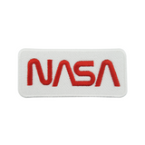 Weißer Nasa Patch zum Aufbügeln | Astronaut Weltall Aufnäher | Flicken