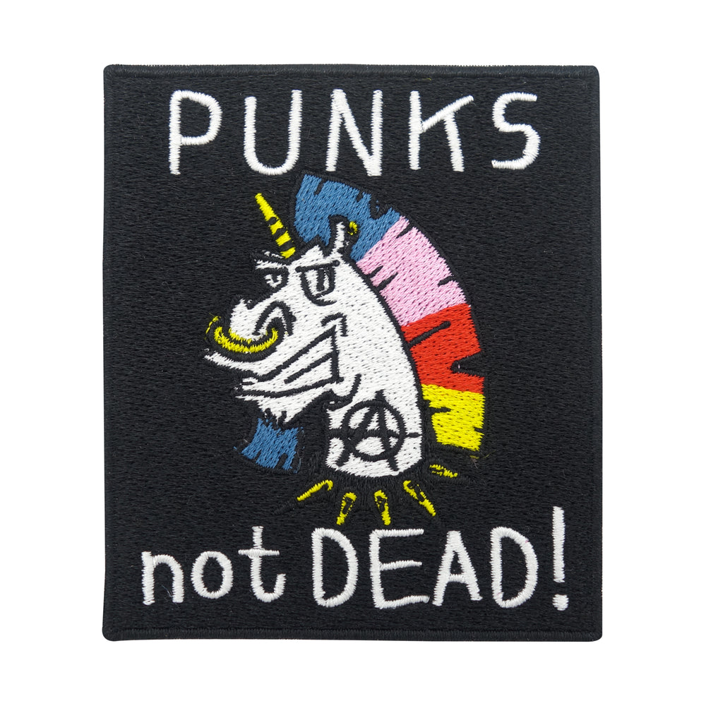 Schwarzer Punks not Dead! Einhorn Patch 