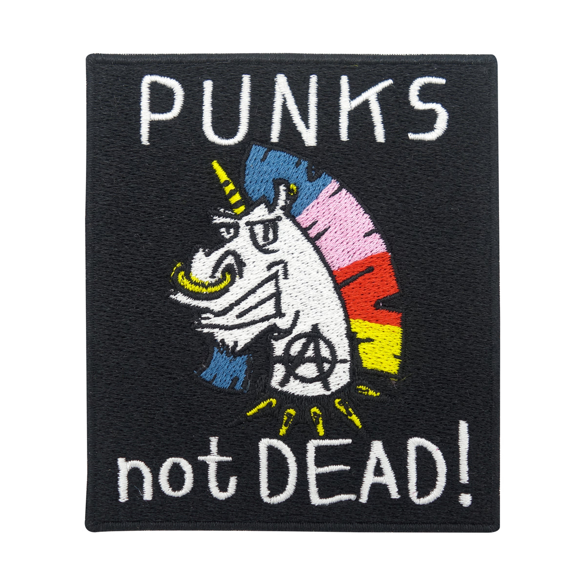 Schwarzer Punks not Dead! Einhorn Patch 