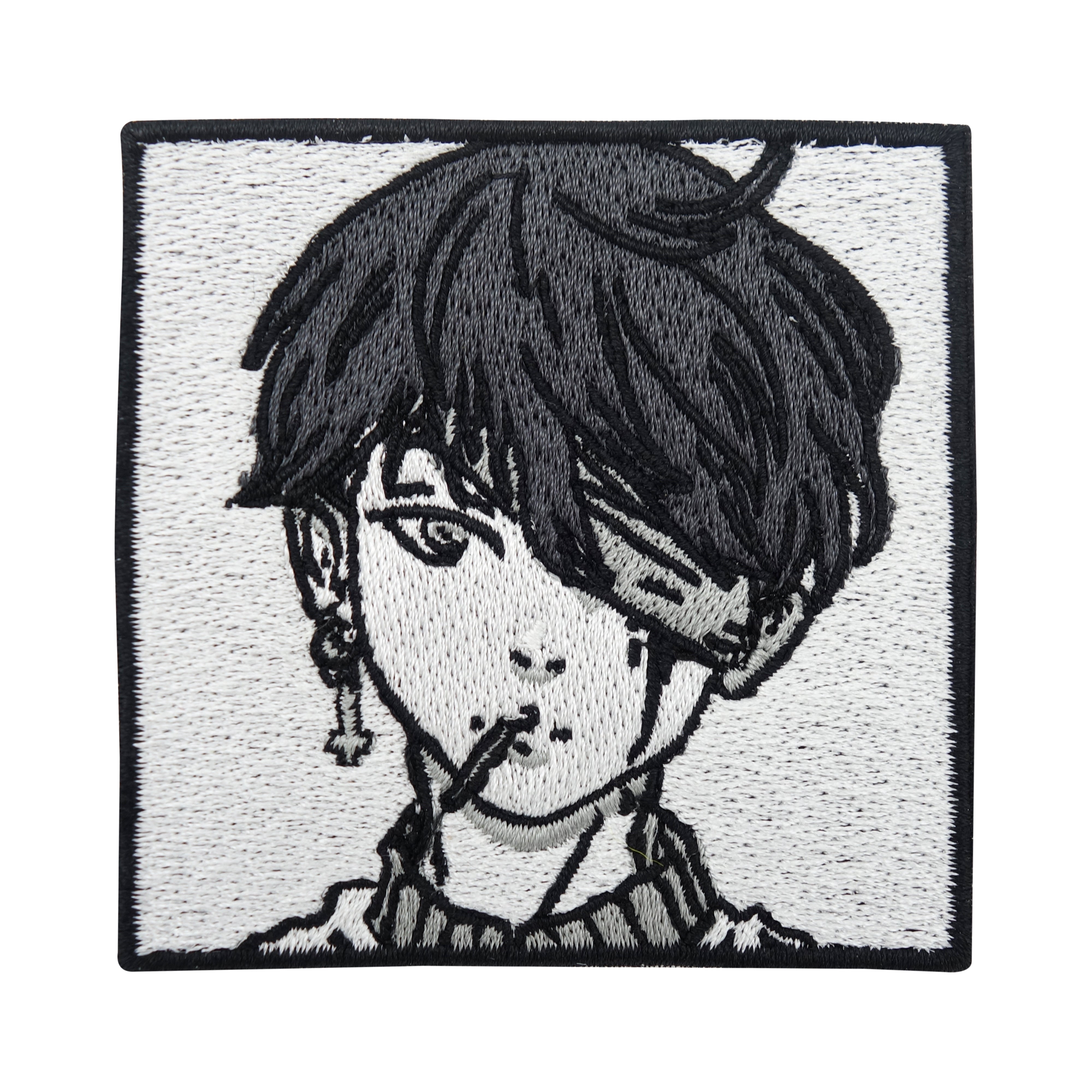 Schwarz-weißer Koreanischer Anime Junge Patch