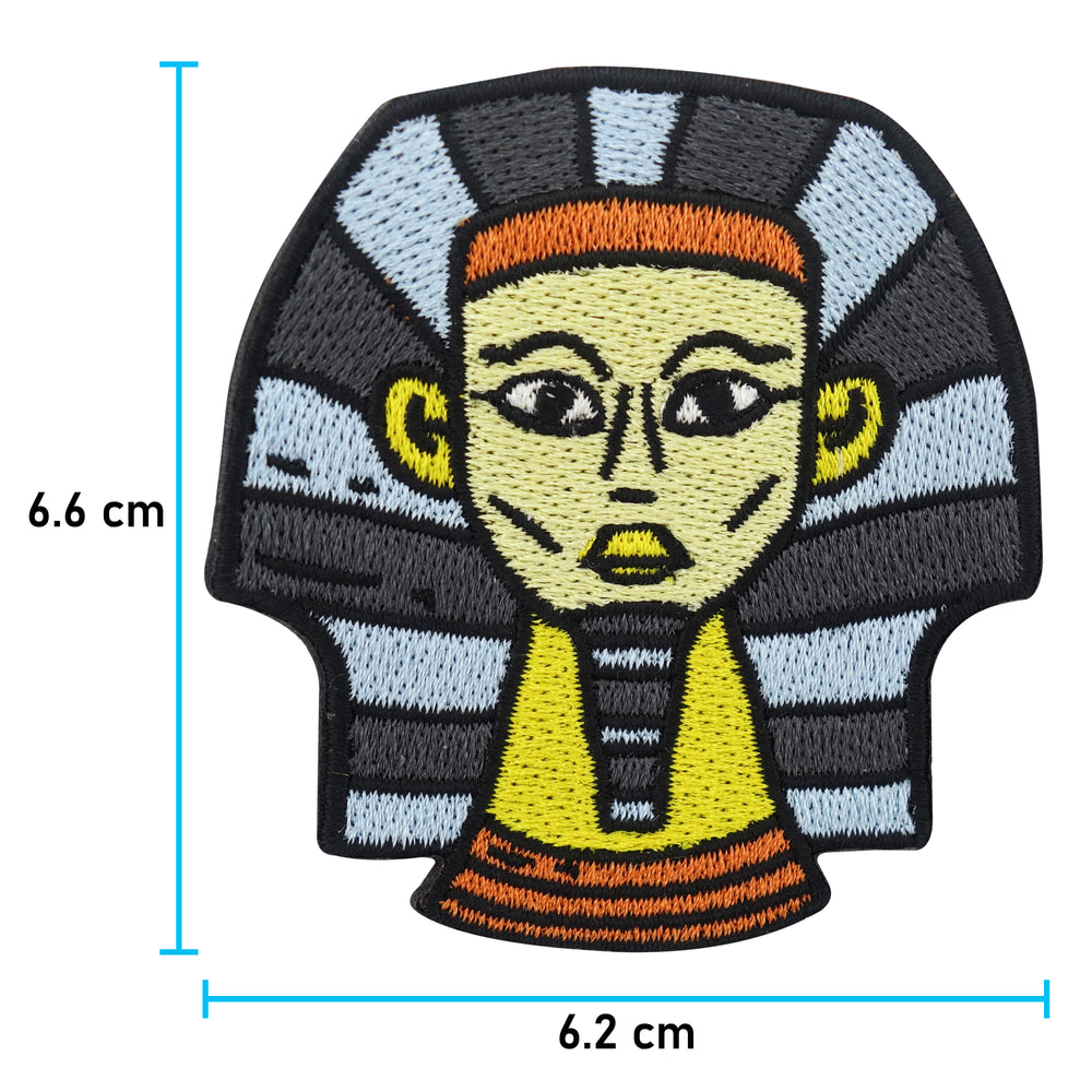 Pharao Kopf Patch mit der Maße: 6,6 x 6,2 cm