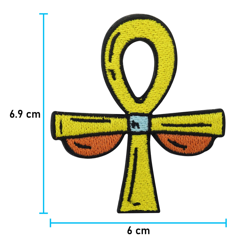 Kreuz Patch mit der Maße: 6,9 x 6 cm