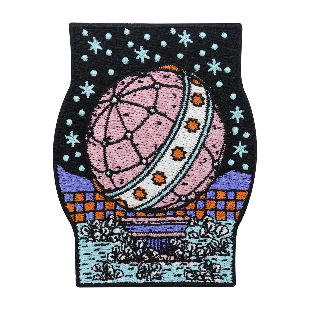 Schwarz-Pinker Wiedergeburt der Welt Patch