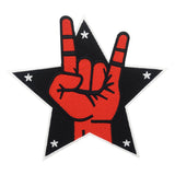 Schwarz-roter Rocker Handzeichen Patch