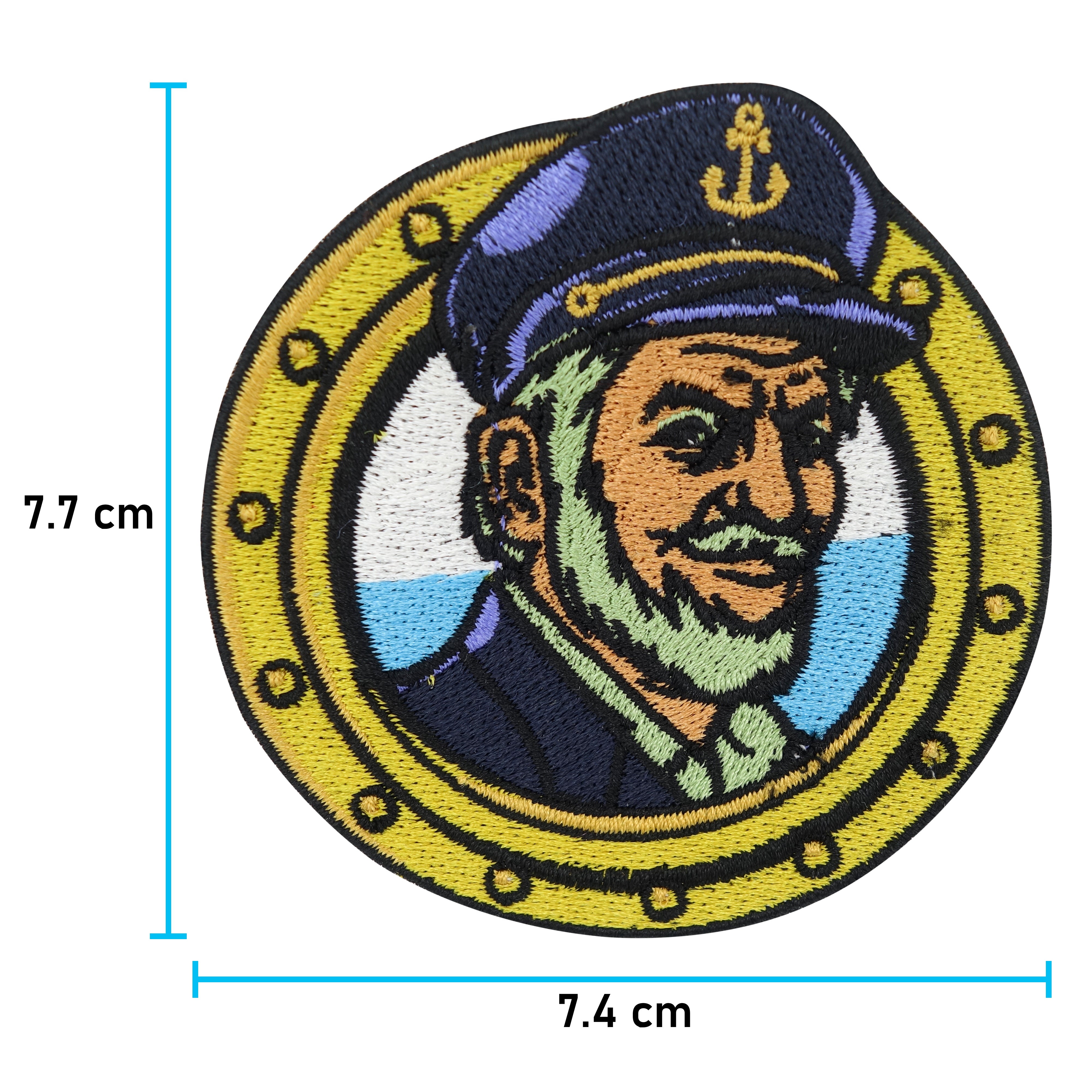 Seemann Patch mit der Maße: 7,7 x 7,4 cm