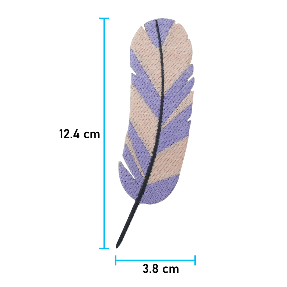 Feder Patch mit der Maße: 12,4 x ,8 cm
