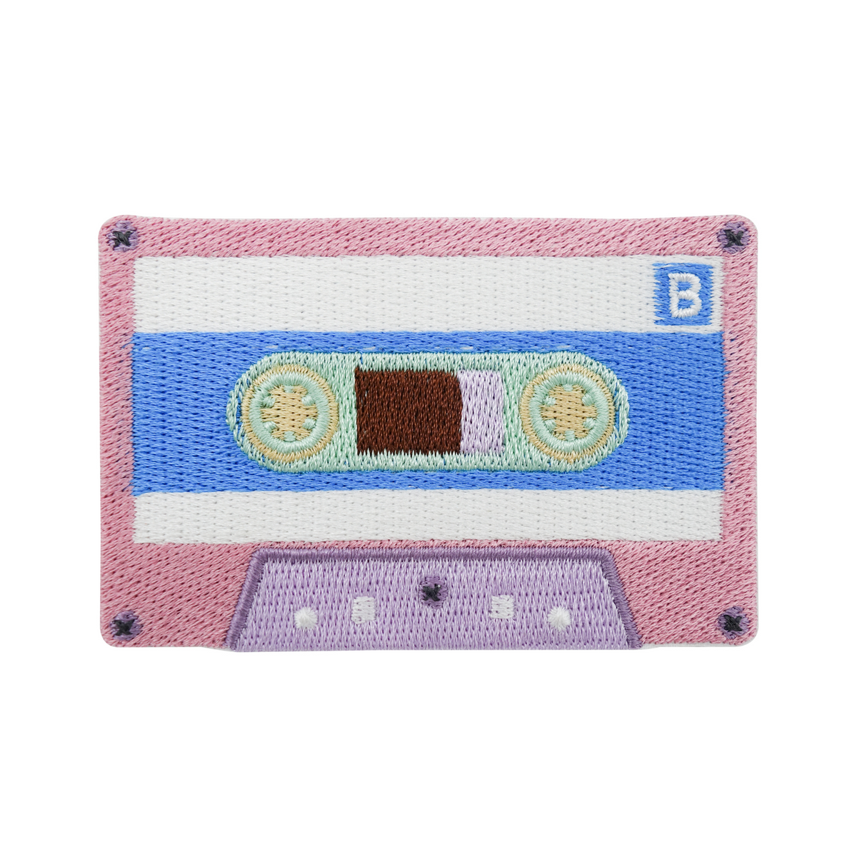 Rosa Kassette Patch | Vintage Flicken | Old School Rock Musik Aufnäher