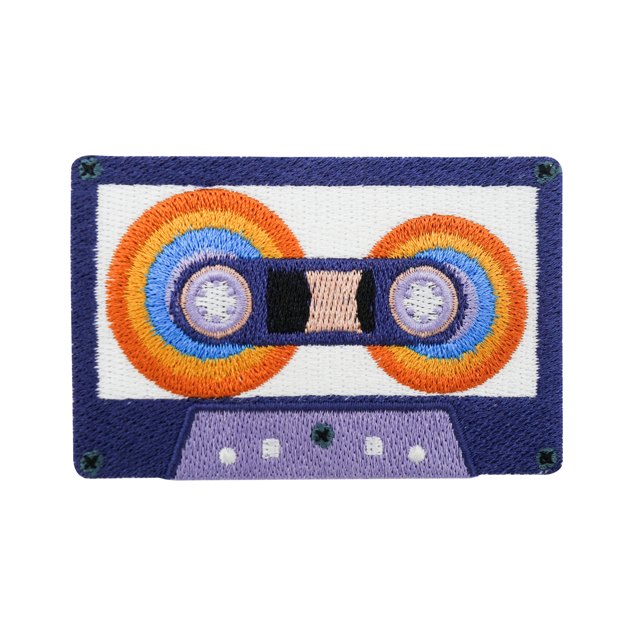 Lila Kassette Patch | Vintage Flicken | Old School Musik DIY Aufnäher