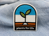 Plants for Life Patch auf hellblauer Jeans