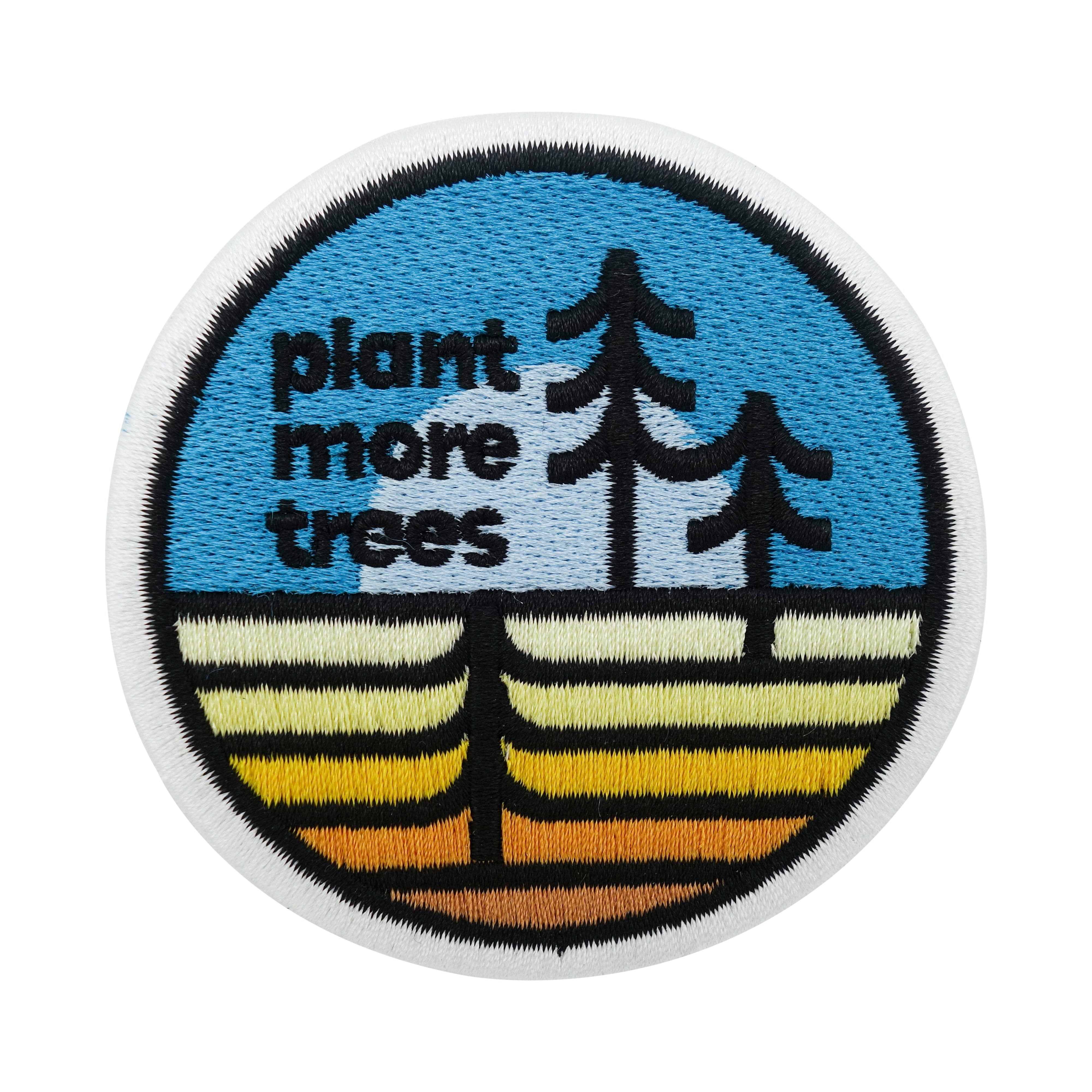 Blau-orangener Plant more Trees Patch 