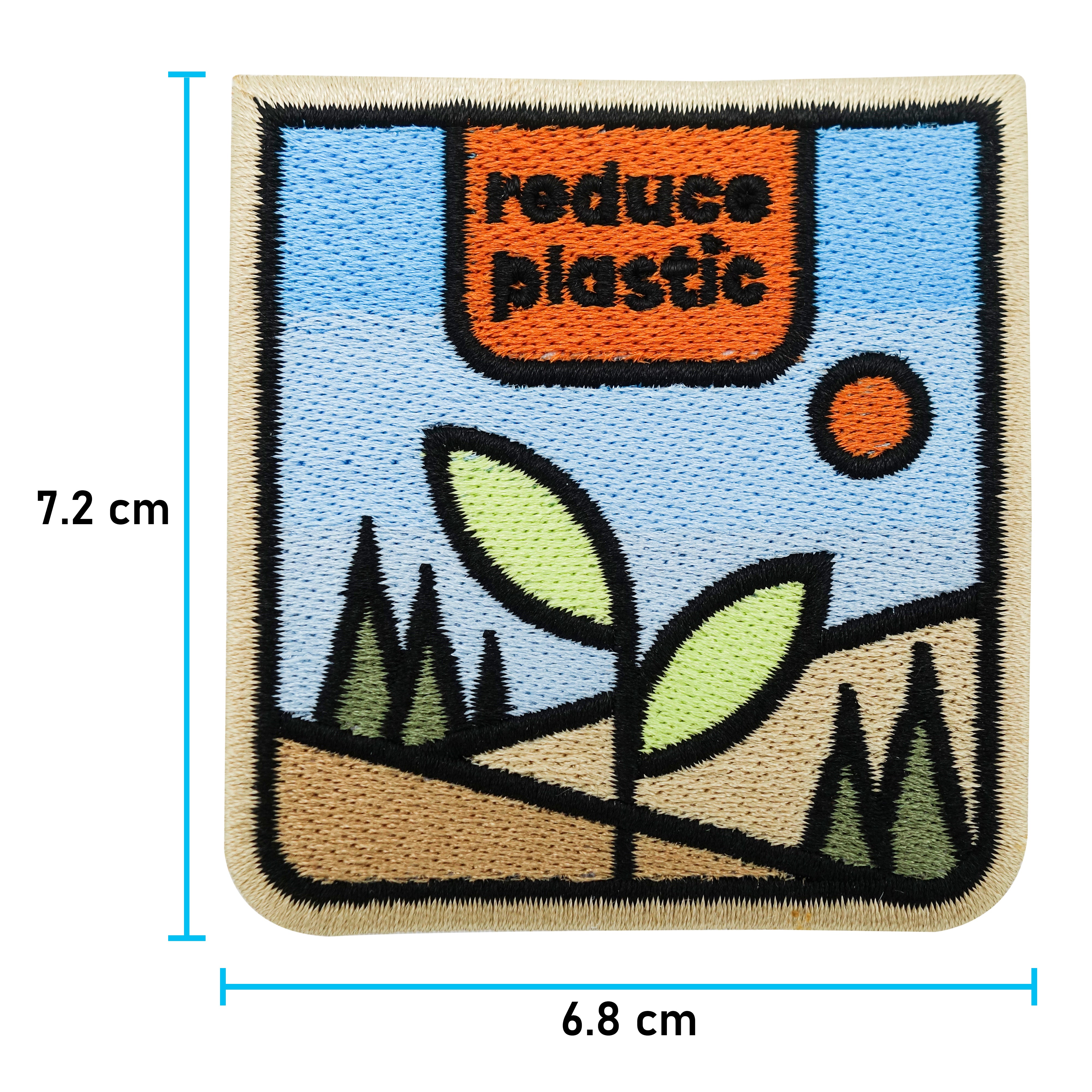 Reduce Plastic Patch mit der Maße: 7,2 x 6,8 cm