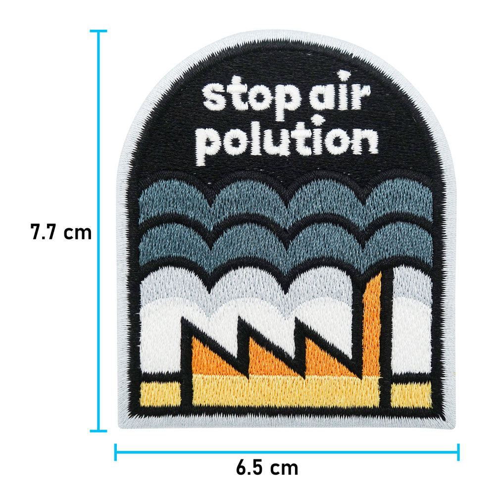 Stop Air Polution Patch mit der Maße: 7,7 x 6,5 cm 