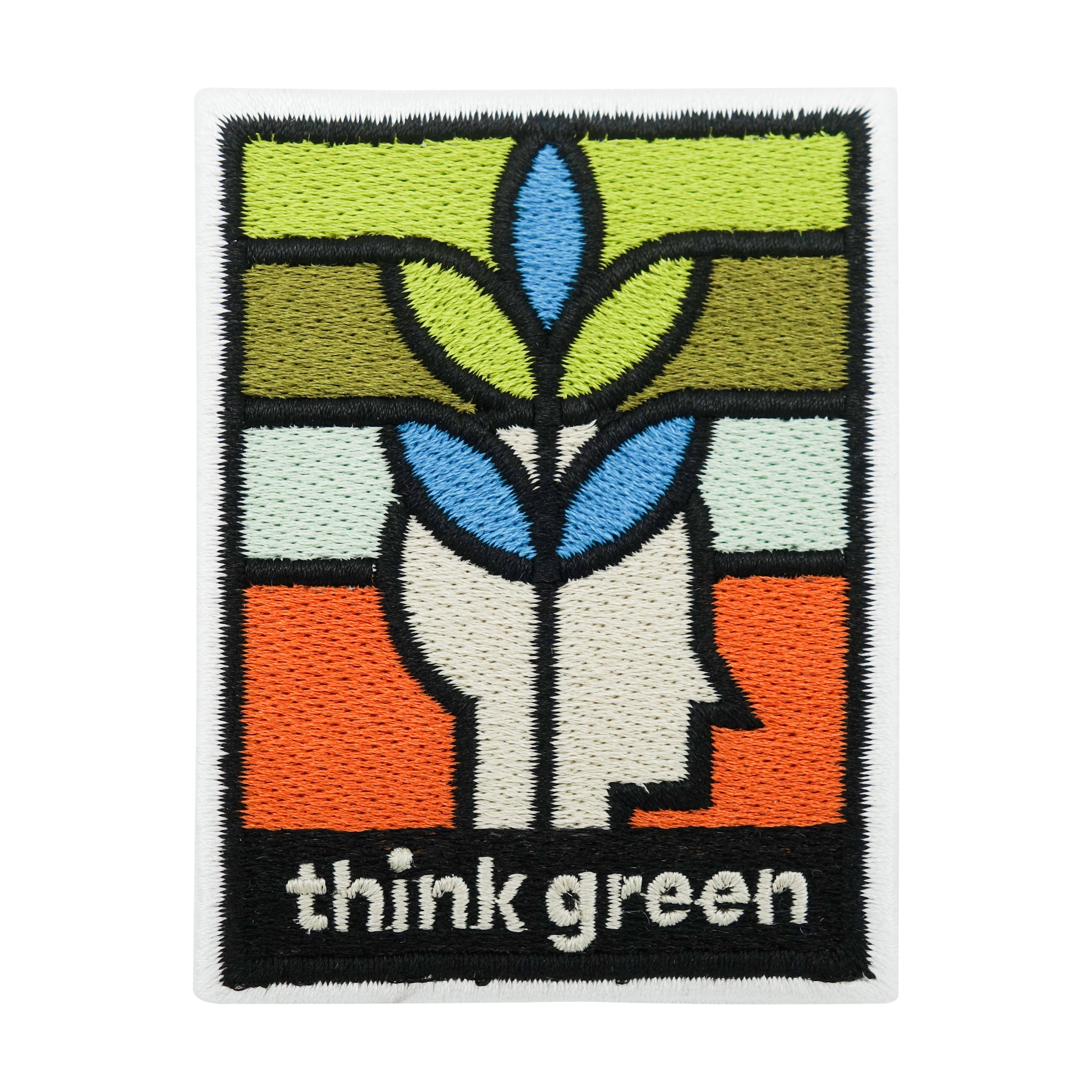 Gün-orangener Think Green Patch