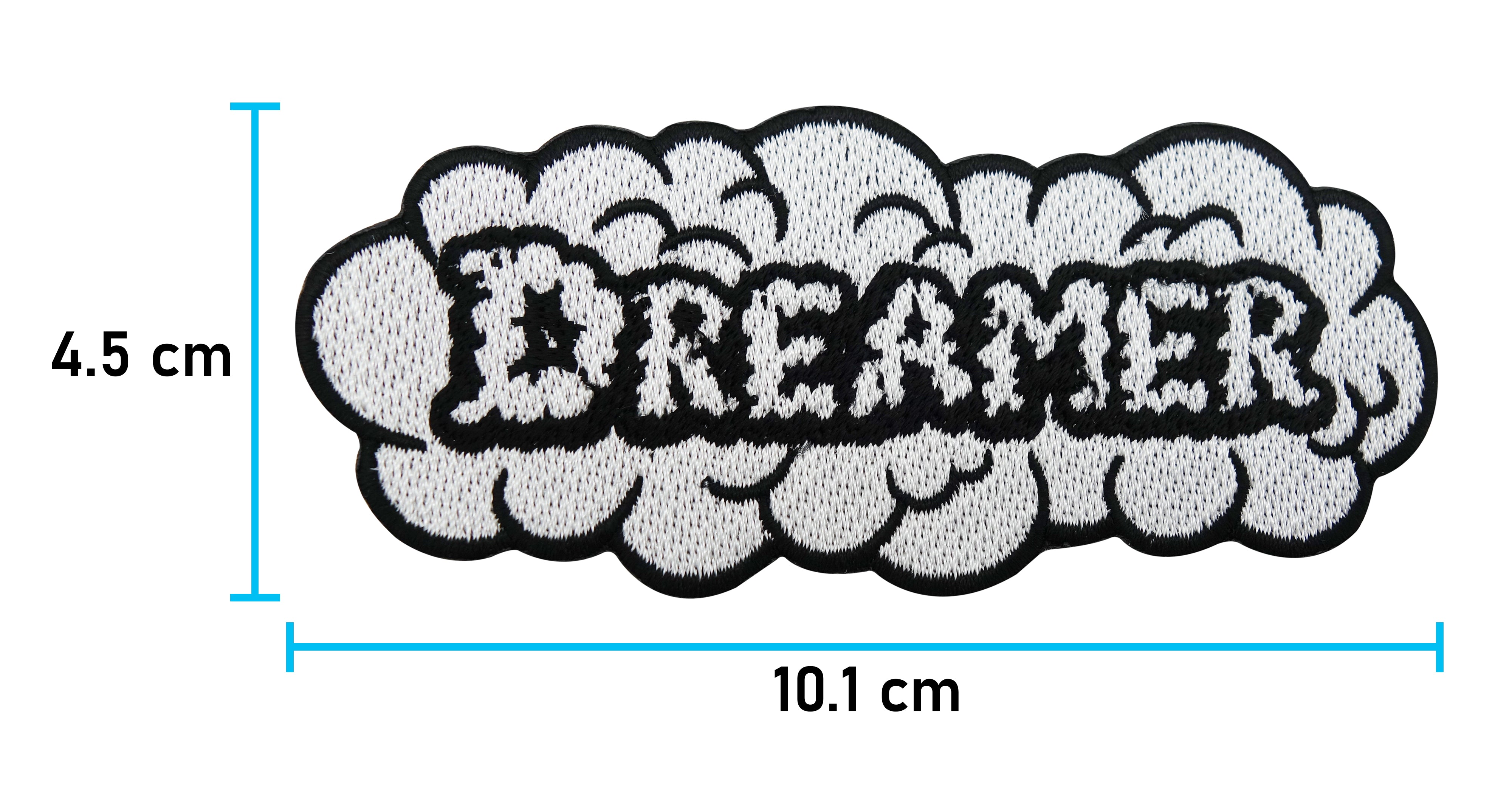 Dreamer Wolke Patch mit der Maße: 4,5 x 10,1 cm