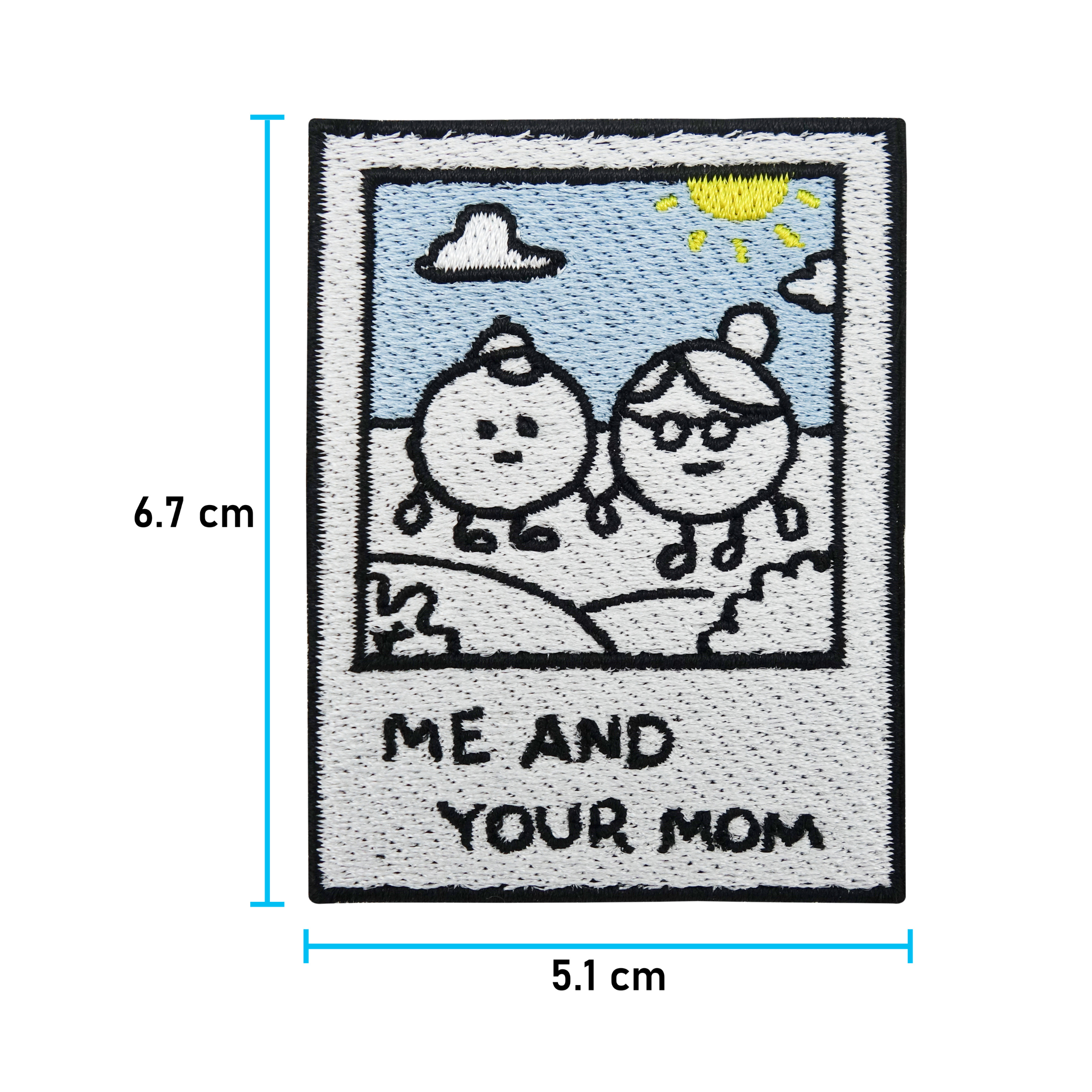 Me and Your Mom | Foto Retro Patches, Lustige Mutter Bügelbilder, Old School Spruch Aufbügler, Witziger Aufnäher, Vintage Flicken, Finally Home Patch zum Aufbügeln