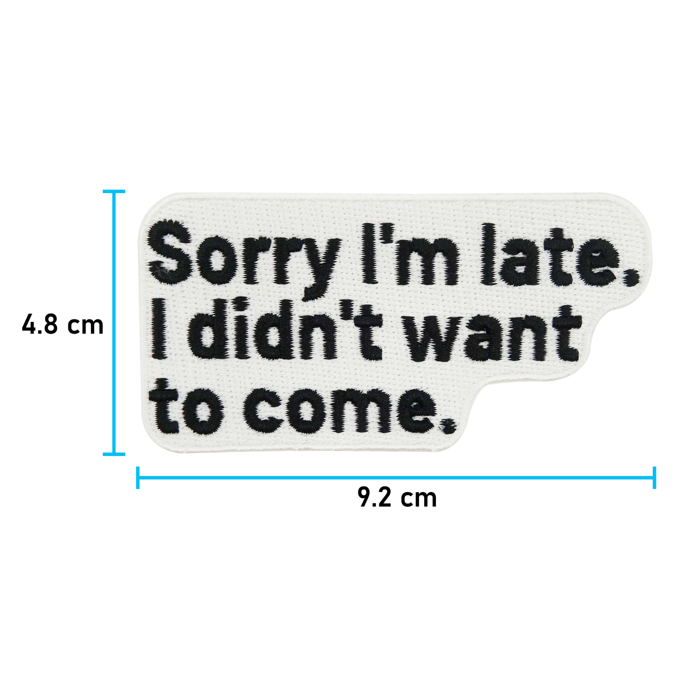 Sorry Im Late Spruch Patch zum Aufbügeln  | Meme Patches, Lustiges Bügelbild, Coole Sprüche Aufbügler, Witzige zu spät Aufnäher, Finally Home