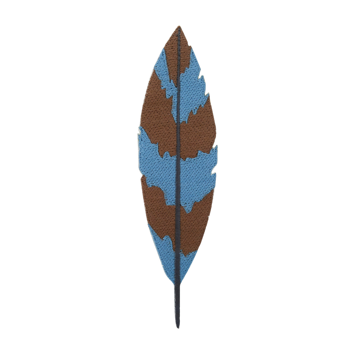Blau-Brauner Feder Patch