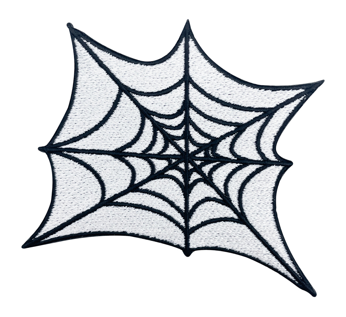 Weiß-schwarzer Spinnennetz Patch