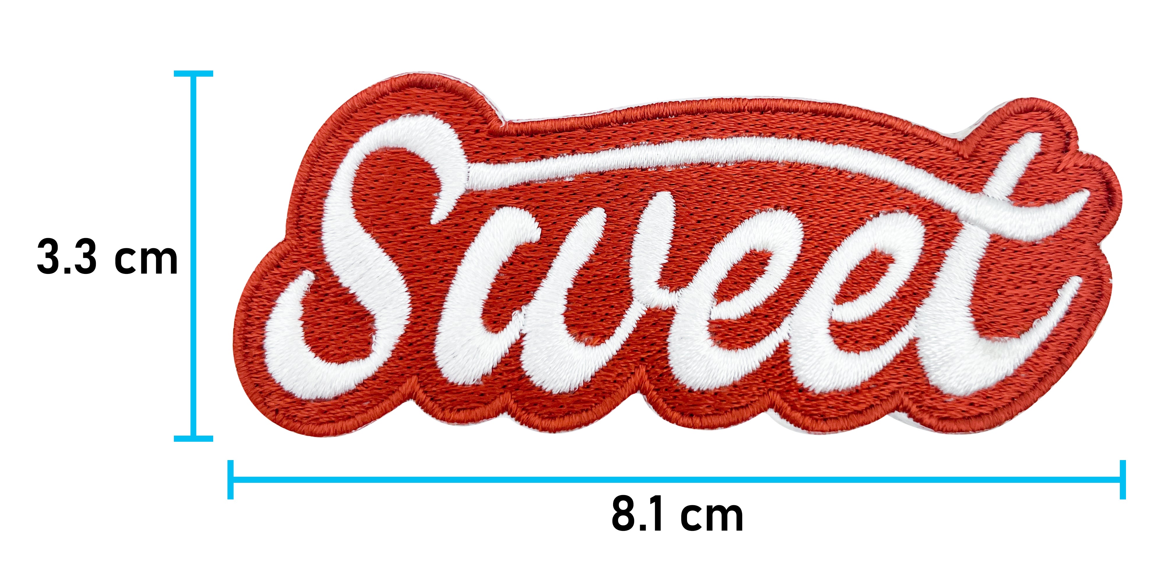 Sweet Patch mit der Maße: 3,3 x 8,1 cm
