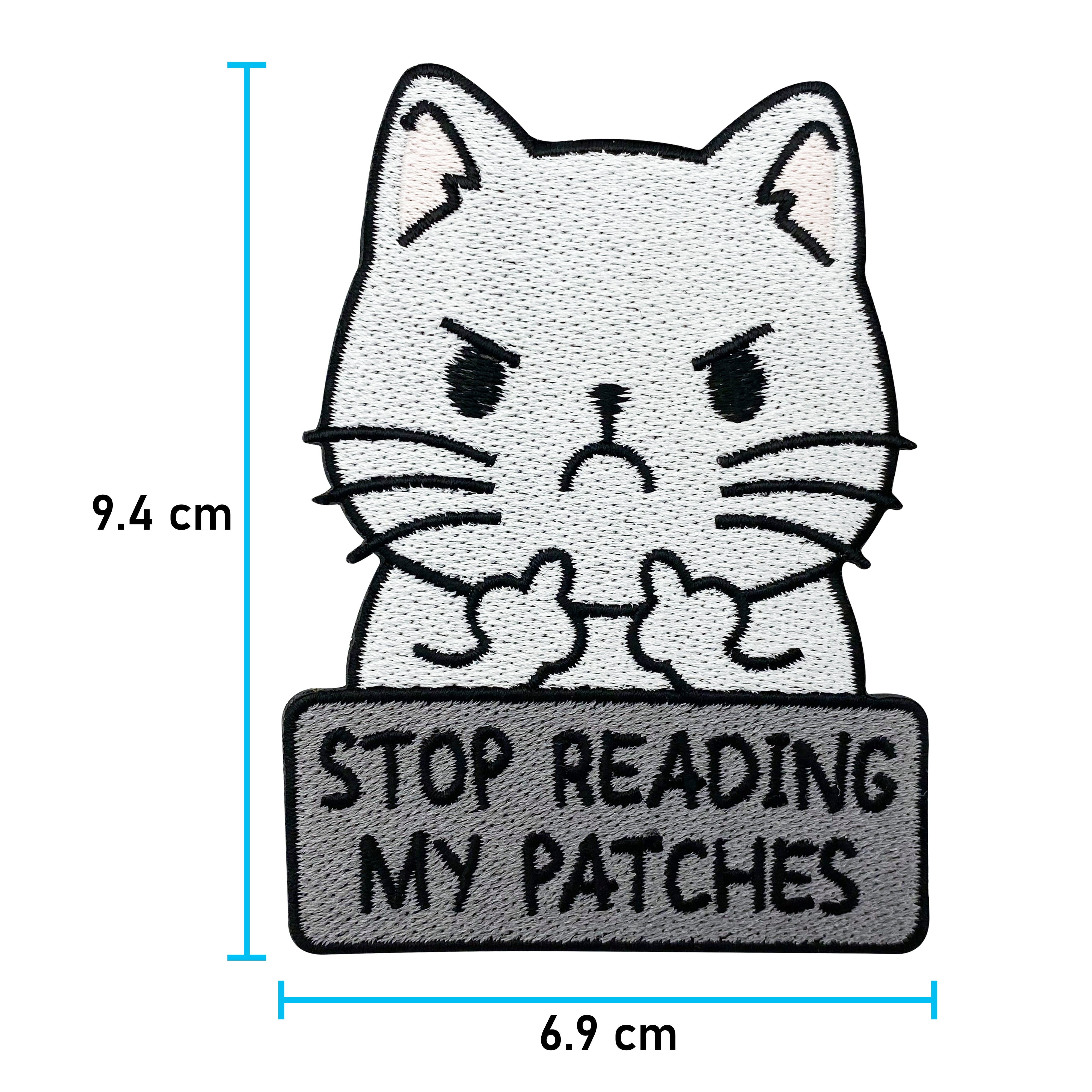Katze Patch mit der Maße: 9,4 x 6,9 cm