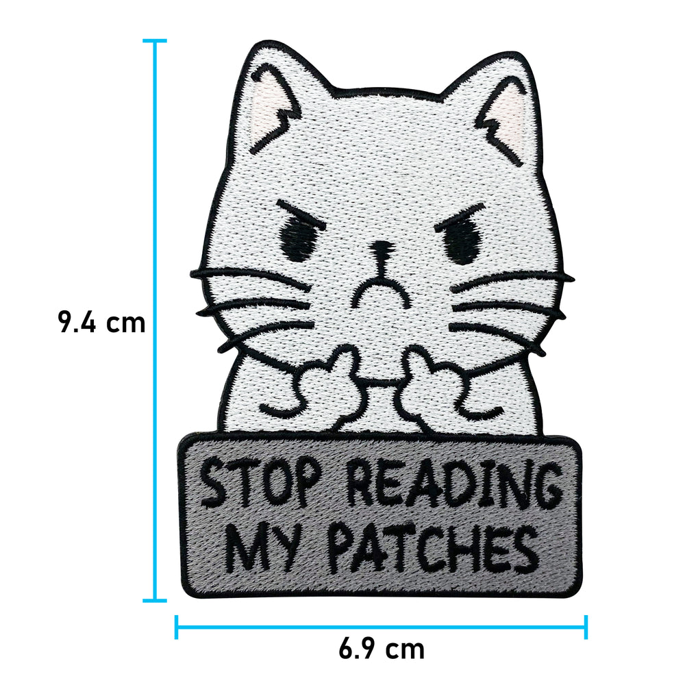 Katze Patch mit der Maße: 9,4 x 6,9 cm