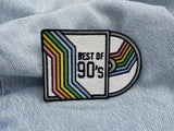 90´s CD Patch auf hellblauer Jeans