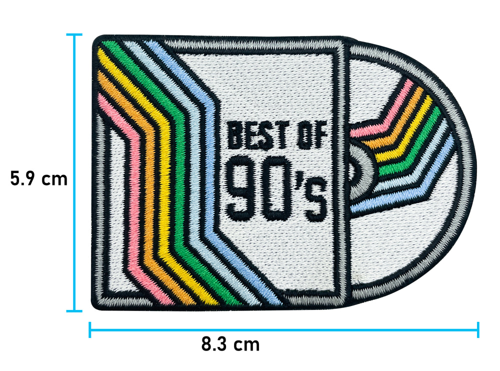 90´s CD Patch mit der Maße: 5,9 x 8,3 cm