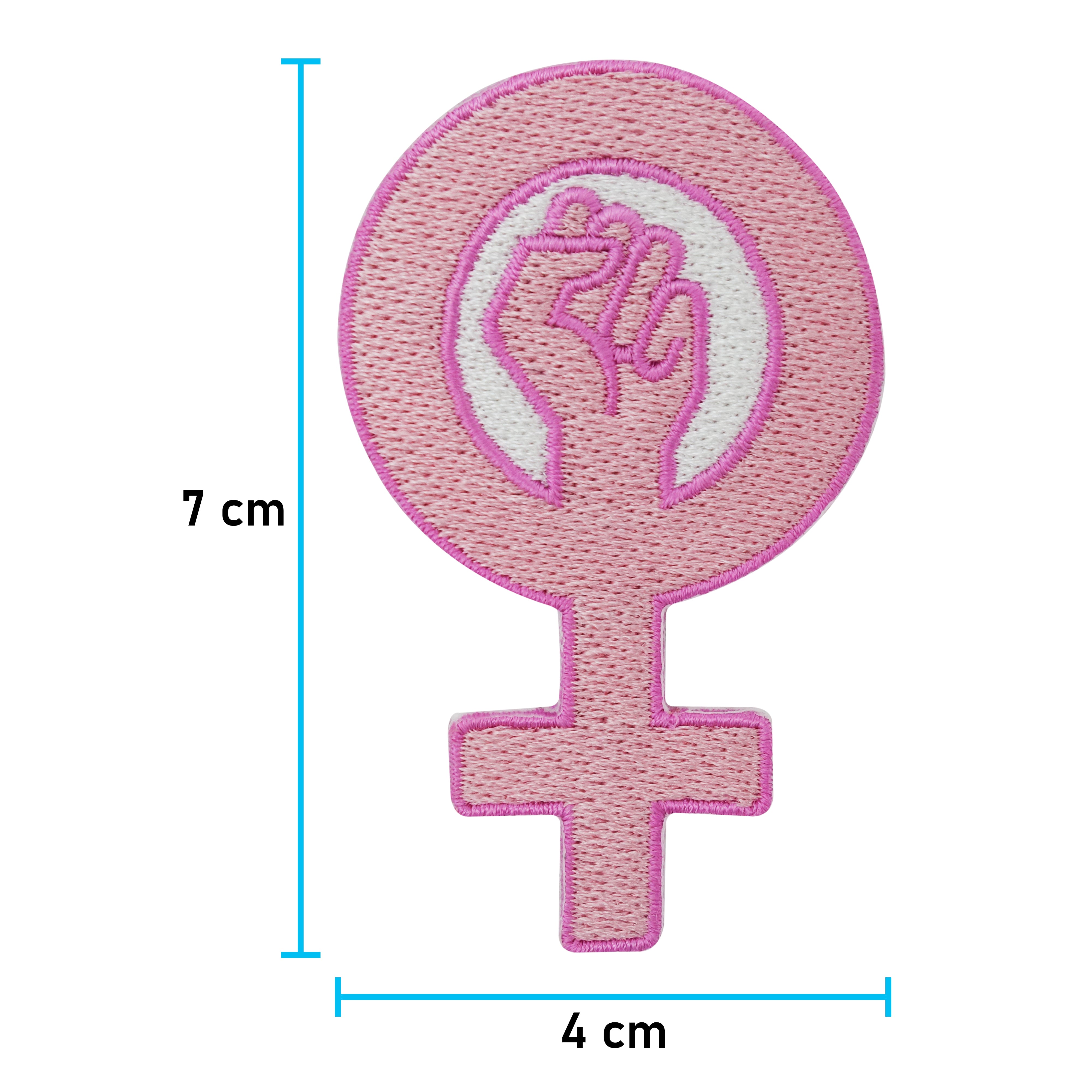 Frauen Power Patch mit der Maße: 7 x 4 cm